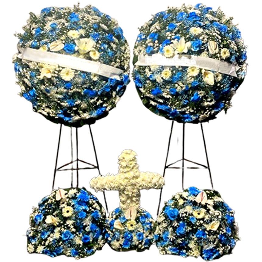 Conjunto Flores Azuis - 860 x 860 X - Conjunto Flores Azuis